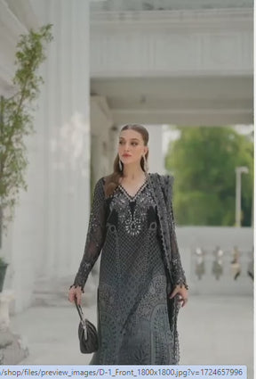 Unstitched/READYMADE  Embroidered Chiffon Suit | MPC-24-101