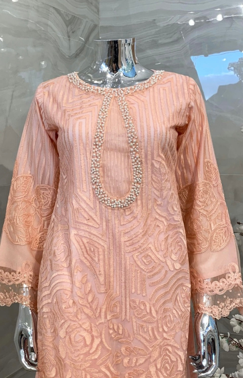 SIMRANS Maria B Tailor made 3 piece dress MBL81 PINK MIRHA SPECIAL