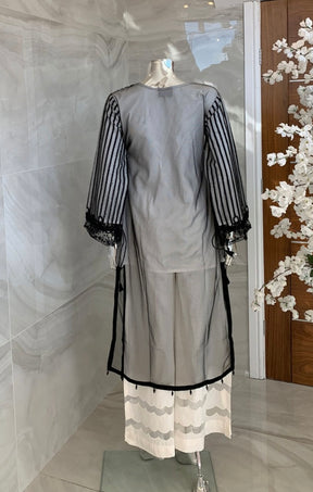 SIMRANS Maria B Tailor made 3 piece dress MBL81 BLACK MIRHA SPECIAL