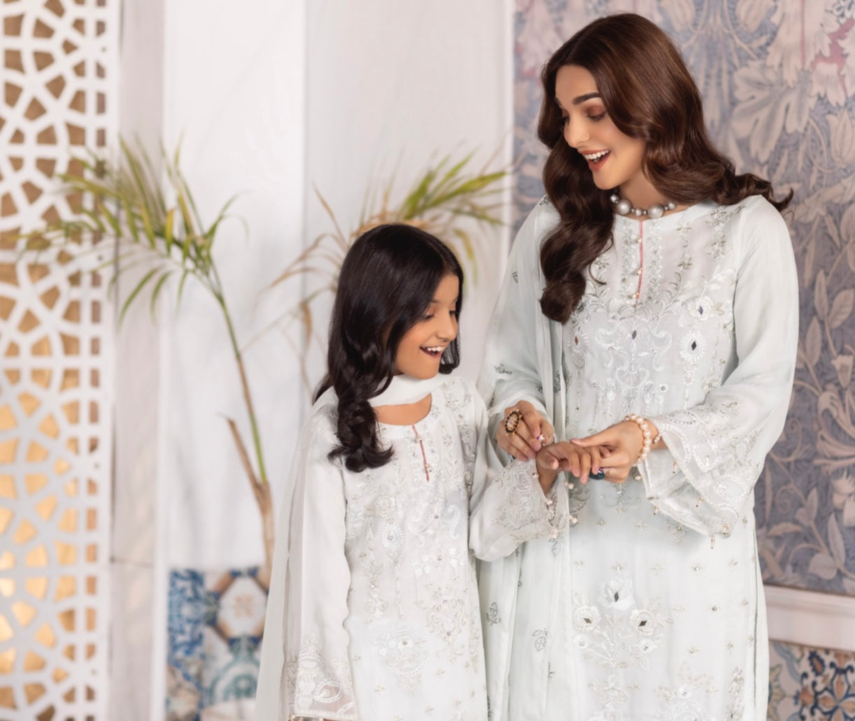 SIMRANS EXCLUSIVE | LUXURY CHIFFON MOTHER DAUGHTER/Kids READY TO WEAR | 021