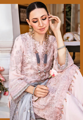 FAREEN by SIMRANS 3PC LUXURY CHIFFON MOTHER DAUGHTER/kids COLLECTION FSC-015