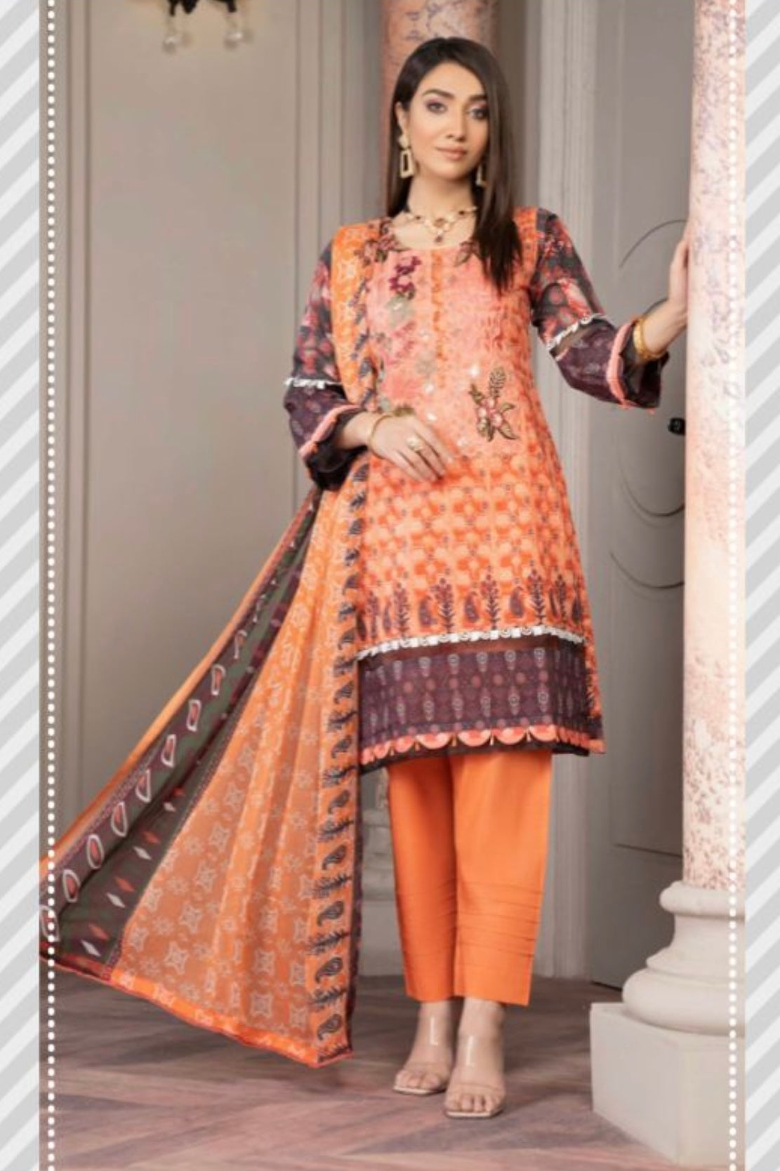 MUNIRA EMBROIDERED LAWN READY TO WEAR - MSL-03