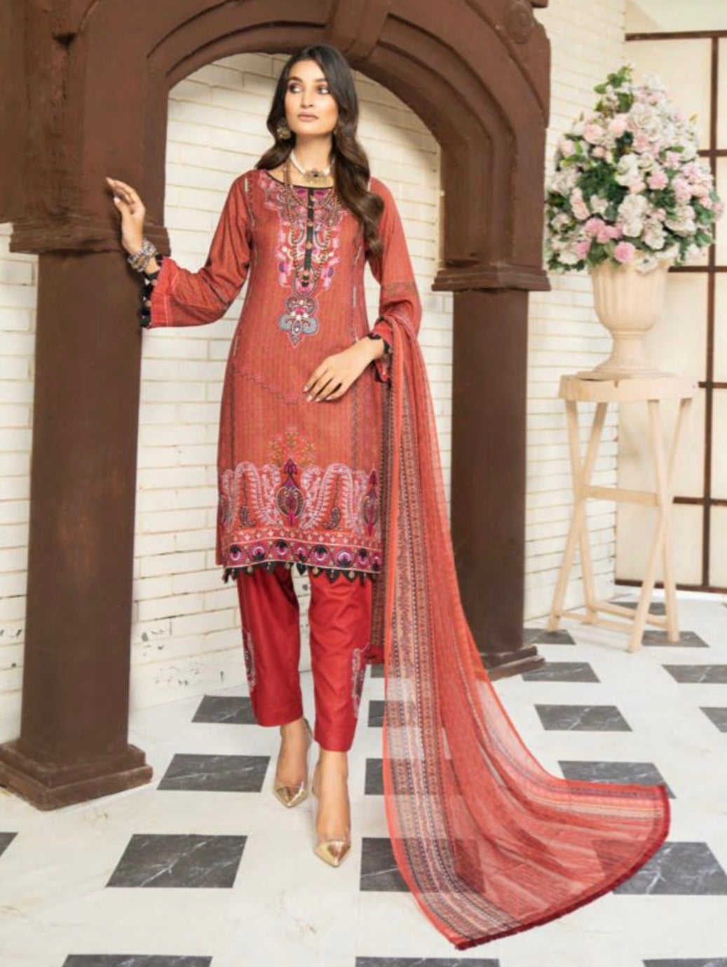 MUNIRA | EMBROIDERED LINEN READY TO WEAR | MFL04