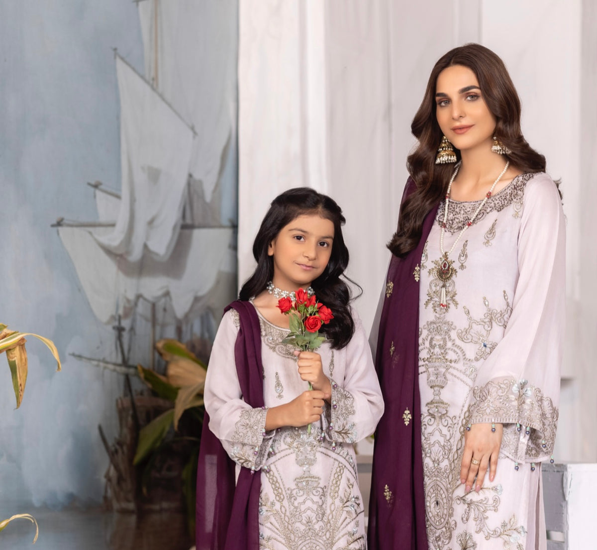SIMRANS EXCLUSIVE | LUXURY CHIFFON MOTHER DAUGHTER/Kids READY TO WEAR | 023